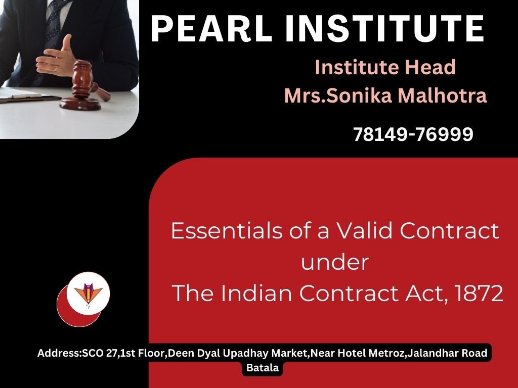 Essentials of a Valid Contract under the Indian Contract Act, 1872