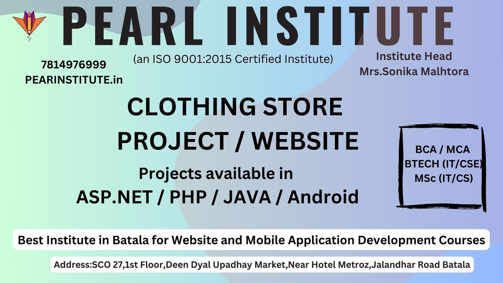 CLOTHING STORE PROJECT WEBSITE