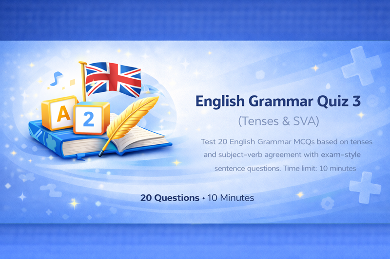 English Grammar Quiz 3 (Tenses & SVA)