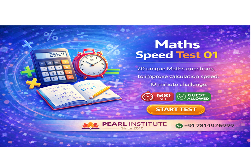 Maths Speed Test 01