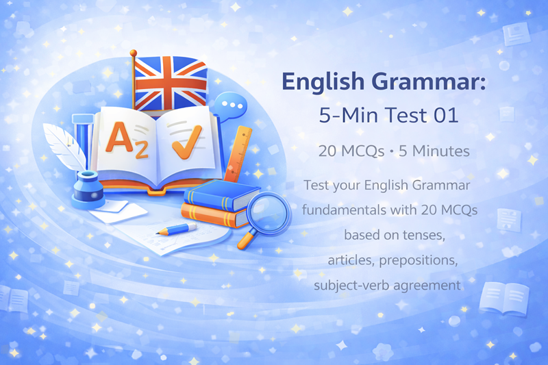 English Grammar: 5-Min Test 01