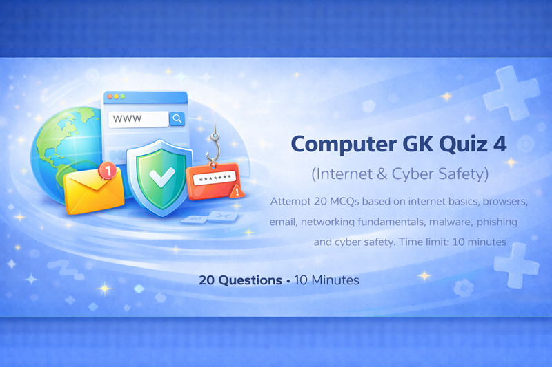 Computer GK Quiz 4 (Internet & Cyber Safety)