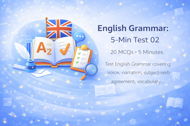 English Grammar: 5-Min Test 02