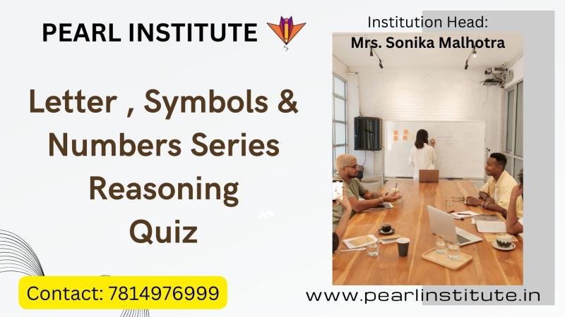 Letter Number and Symbols Logical Reasoning Series by Pearl Institute Batala image