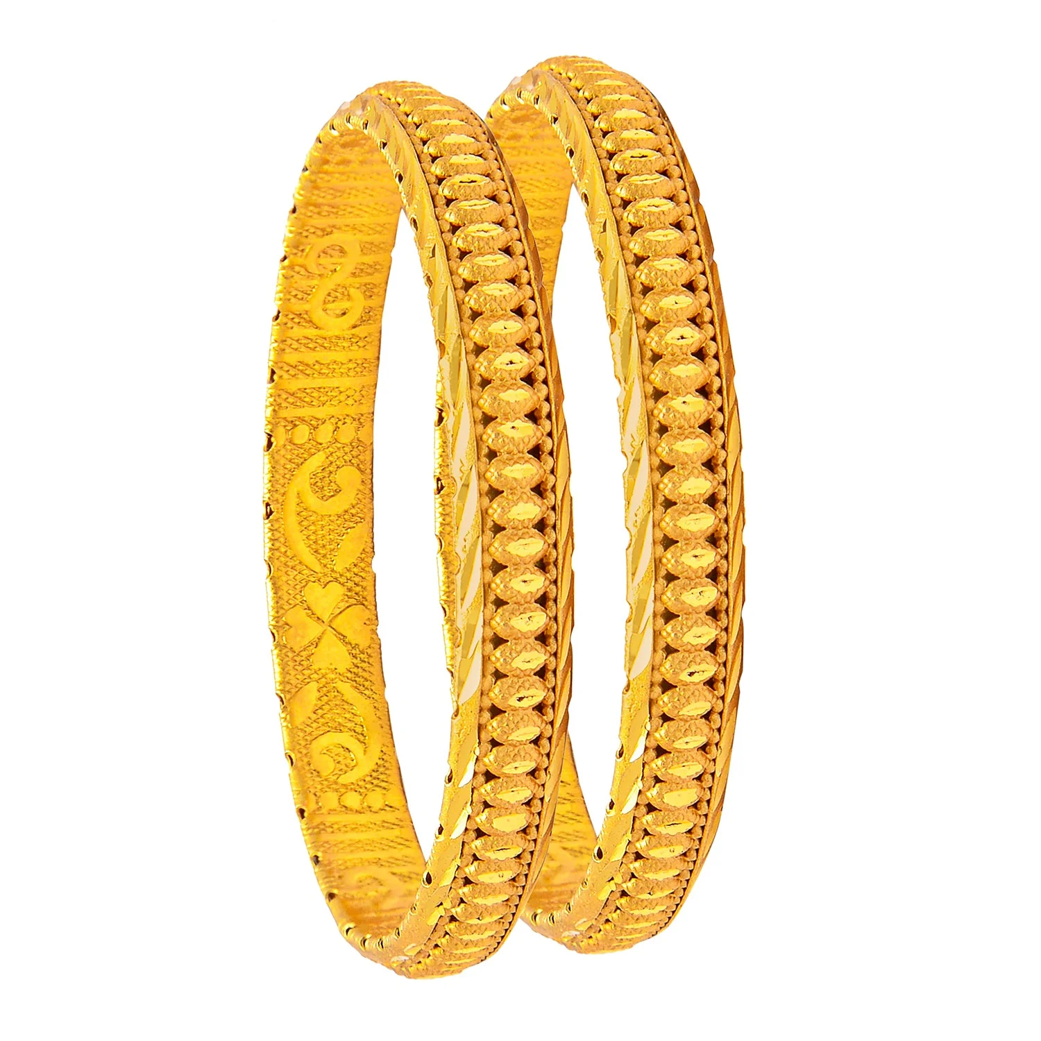 Gold Wedding Bangles Pair