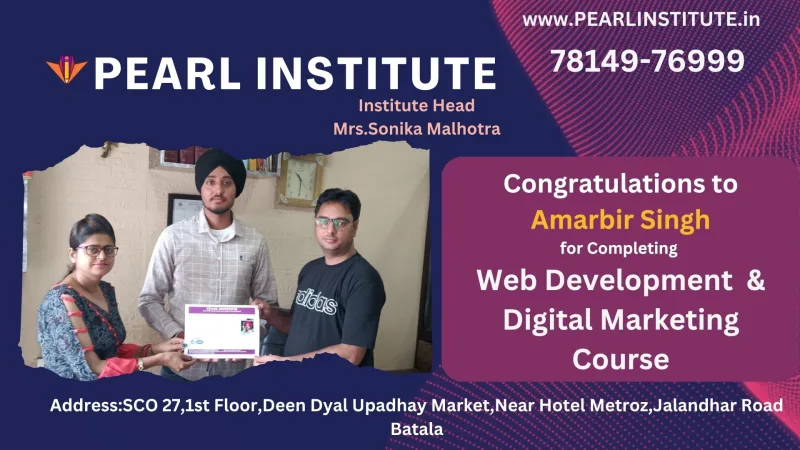 Amarbir Singh Web Development & Digital Marketing  Course