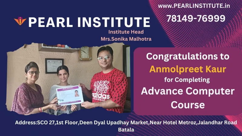 Anmolpreet Kaur Advance Computer Course
