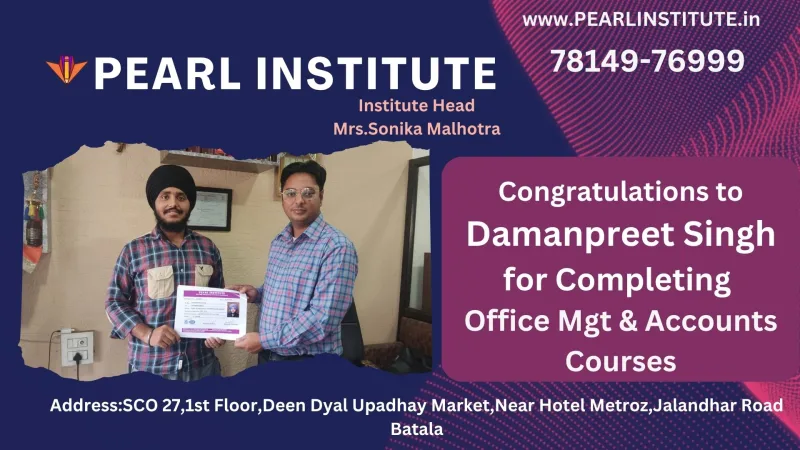 Damanpreet Singh Office Mgt & Accounts Course