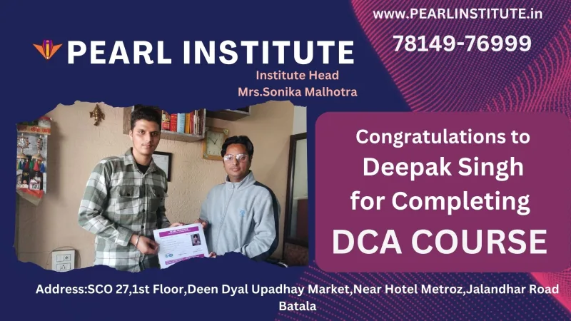 Deepak Singh DCA (Diploma in Computer Application) Course