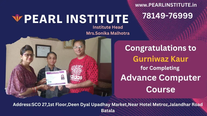Gurniwaz Kaur Advance Computer Course