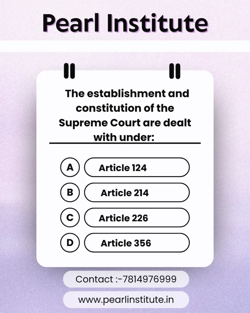 Indian Constitution Quiz: The Establishment and Constitution of the Supreme Court Are Dealt With Under Which Article?