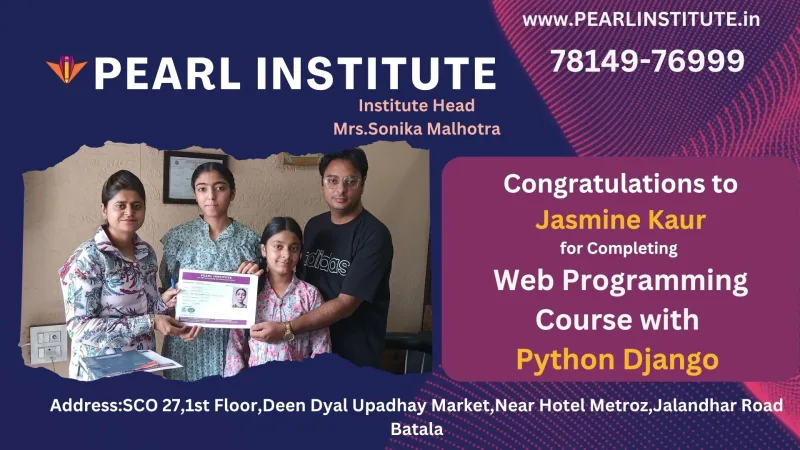Jasmine Kaur Web Programming Course with Python Django