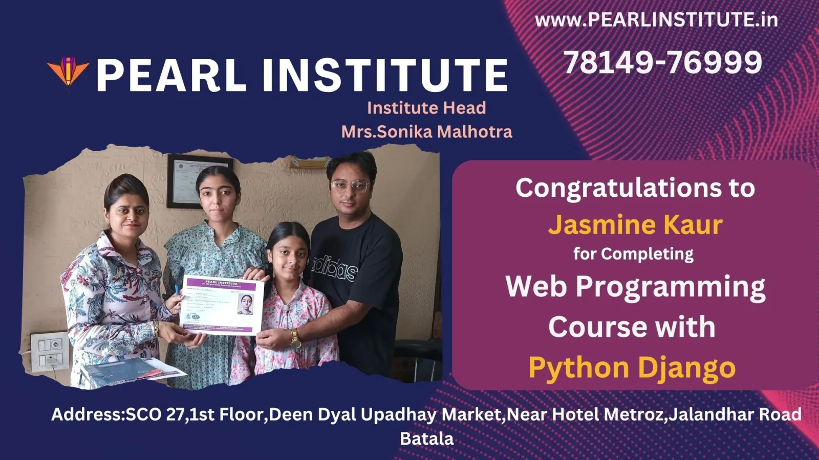 Jasmine Kaur Web Programming Course with Python Django