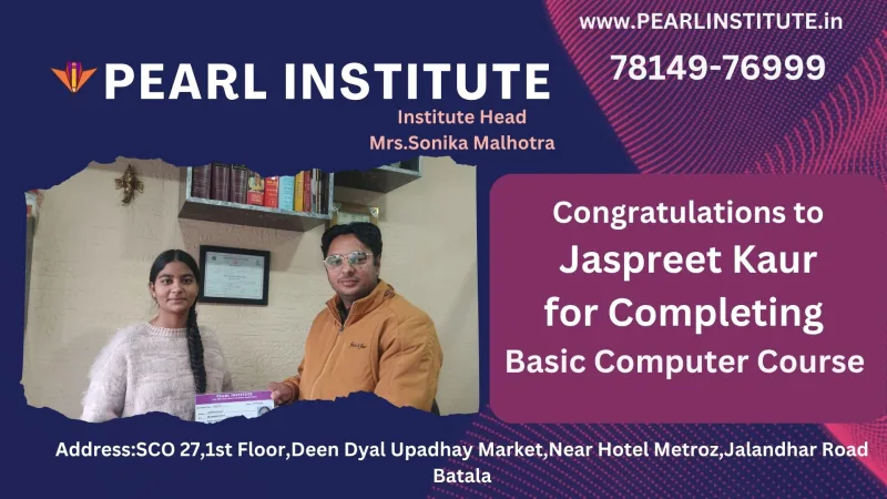 Jaspreet Kaur Basic Computer Course