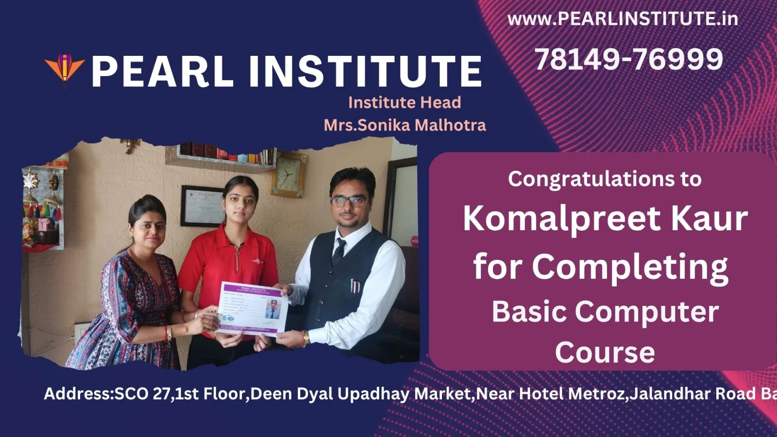 Komalpreet Kaur Basic Computer Course