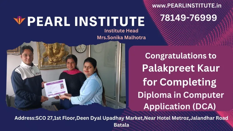 Palakpreet Kaur DCA (Diploma in Computer Application) Course