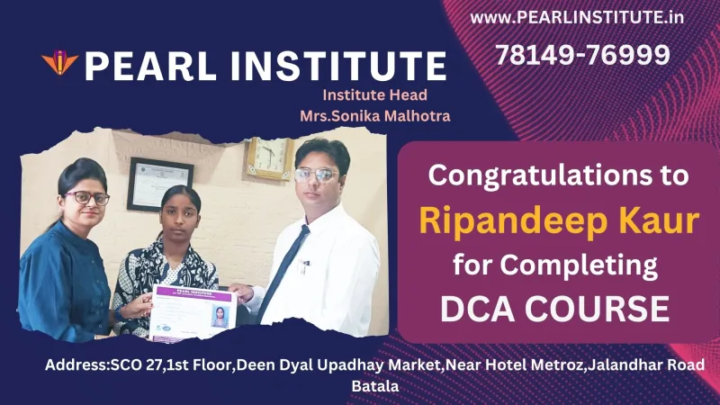 Ripandeep Kaur DCA (Diploma in Computer Application) Course