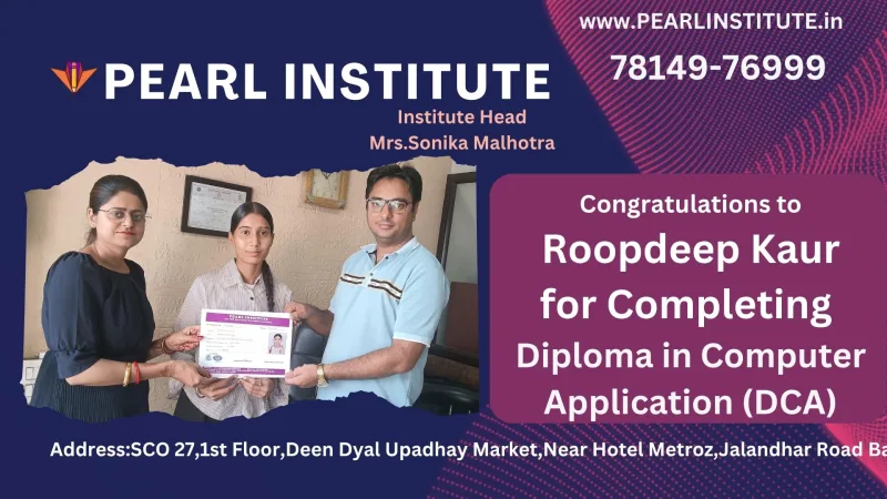 Roopdeep Kaur DCA (Diploma in Computer Application) Course