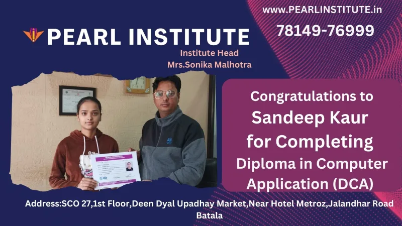 Sandeep Kaur DCA (Diploma in Computer Application) Course