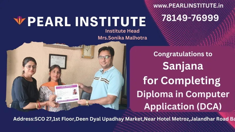 Sanjana DCA (Diploma in Computer Application) Course