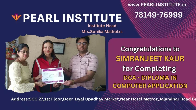 Simranjeet Kaur DCA (Diploma in Computer Application) Course