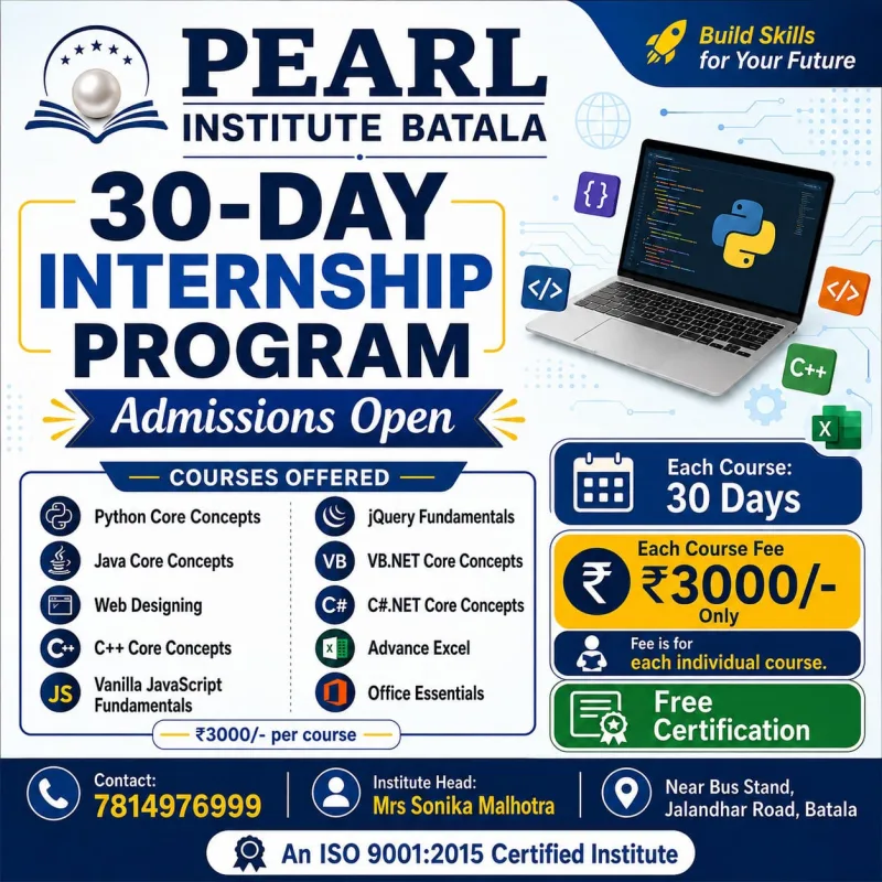 30 - Days Internship Program