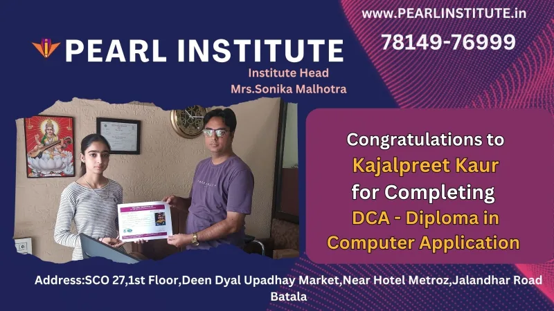Kajalpreet Kaur DCA (Diploma in Computer Application) Course