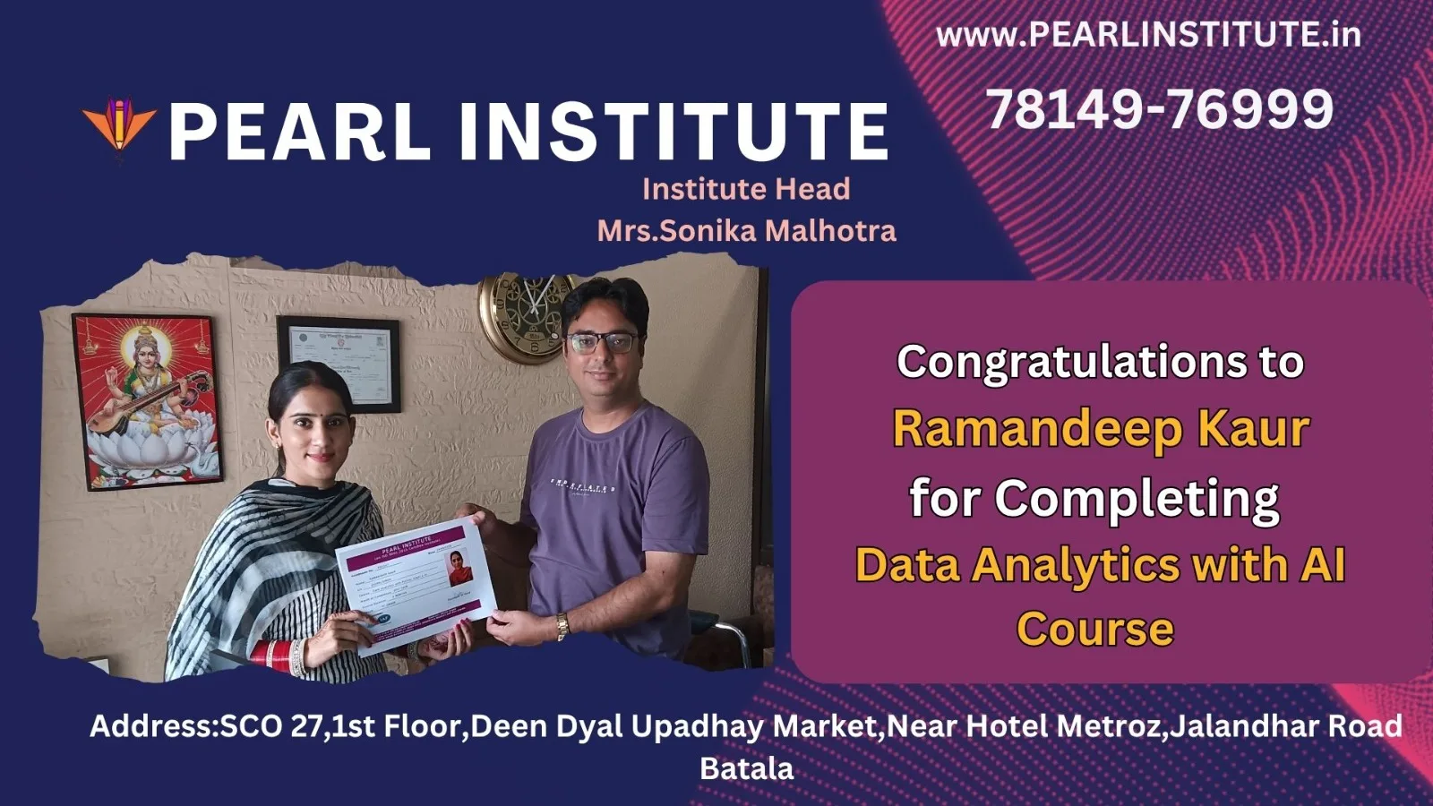 Ramandeep Kaur Data Analytics with AI Course